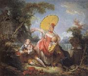 Jean-Honore Fragonard The Musical Contest painting